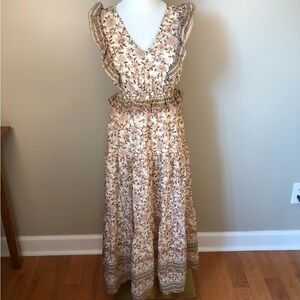 NWT By The River Floral Print V-neck Maxi Dress Size S